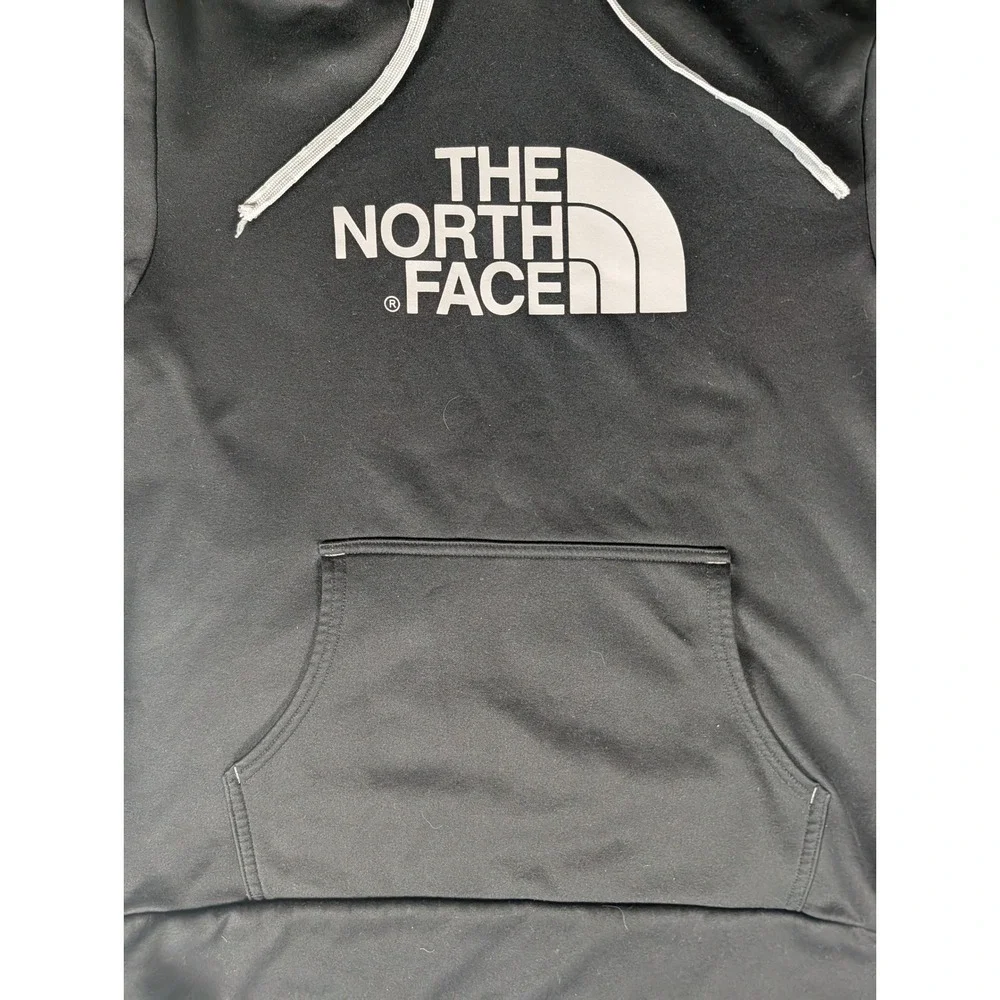 The North Face Mens Pullover Hoodie Black Grey Logo Performance Sweatshirt S‎